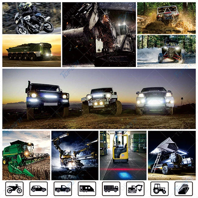 Waterproof 4X4 CREE LED Work Driving Light Bars for Offroad Jeep Wrangler Atvs Car Motorcycle Tractor Truck