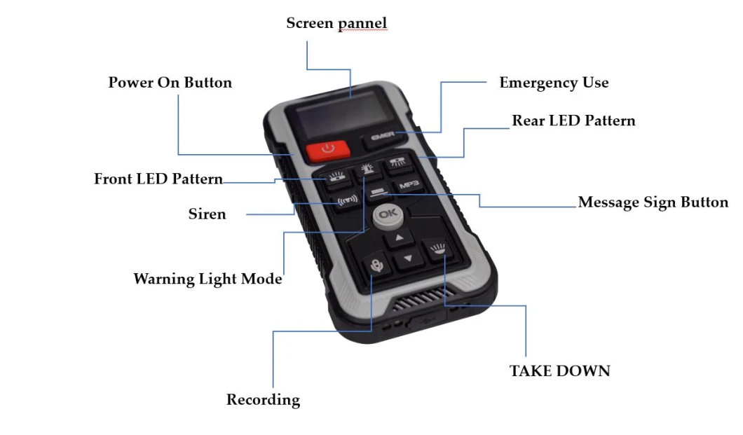 Senken LED Emergency Warning Lightbar with LED Message Sign