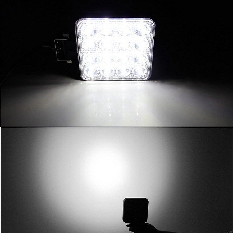 12V 24V LED Car Work Light 16LED 14LED Spotlight Work Light 48W 42W 27W Car SUV off-Road Square Round LED Light Bar