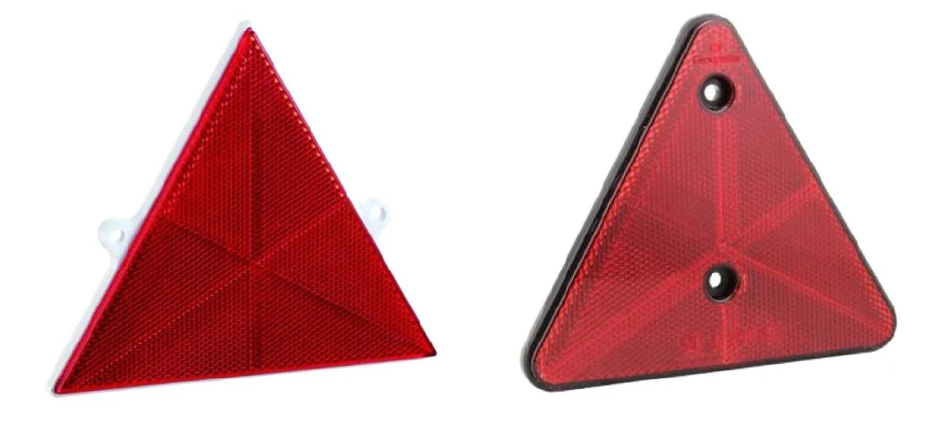 Truck Trailer Car Red Plastic Screw Mount Triangle Reflex Reflector