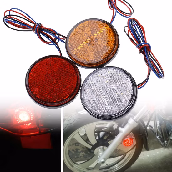 E-MARK Waterproof LED Side Marker Light for Truck Trailer, Clearance Light 12V 24V LED Auto Light, Rear Light / Tail Lamps