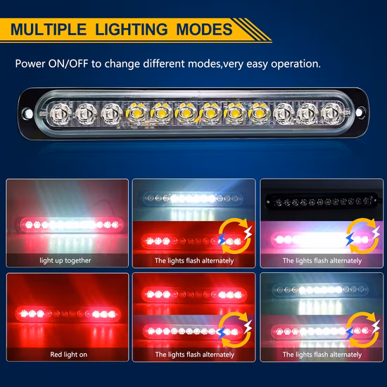 Nova Beacon Light, luzes intermitentes de advertência de segurança de montagem permanente, luzes estroboscópicas de emergência LED para veículos, luzes de perigo de cuidado para caminhões, luzes estroboscópicas
