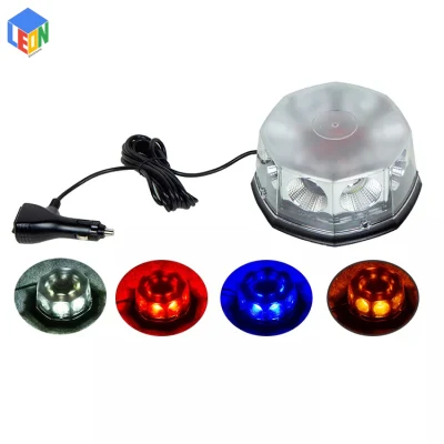 DC 12V-24V cor branca 8 LED COB aviso de segurança piscando farol para ambulância ônibus escolar e caminhões