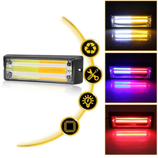 Strobe Dynamic Flashing LED COB Light para Veículos COB Lighting Car Truck Grade Dianteira Strobe Flash Warning Light